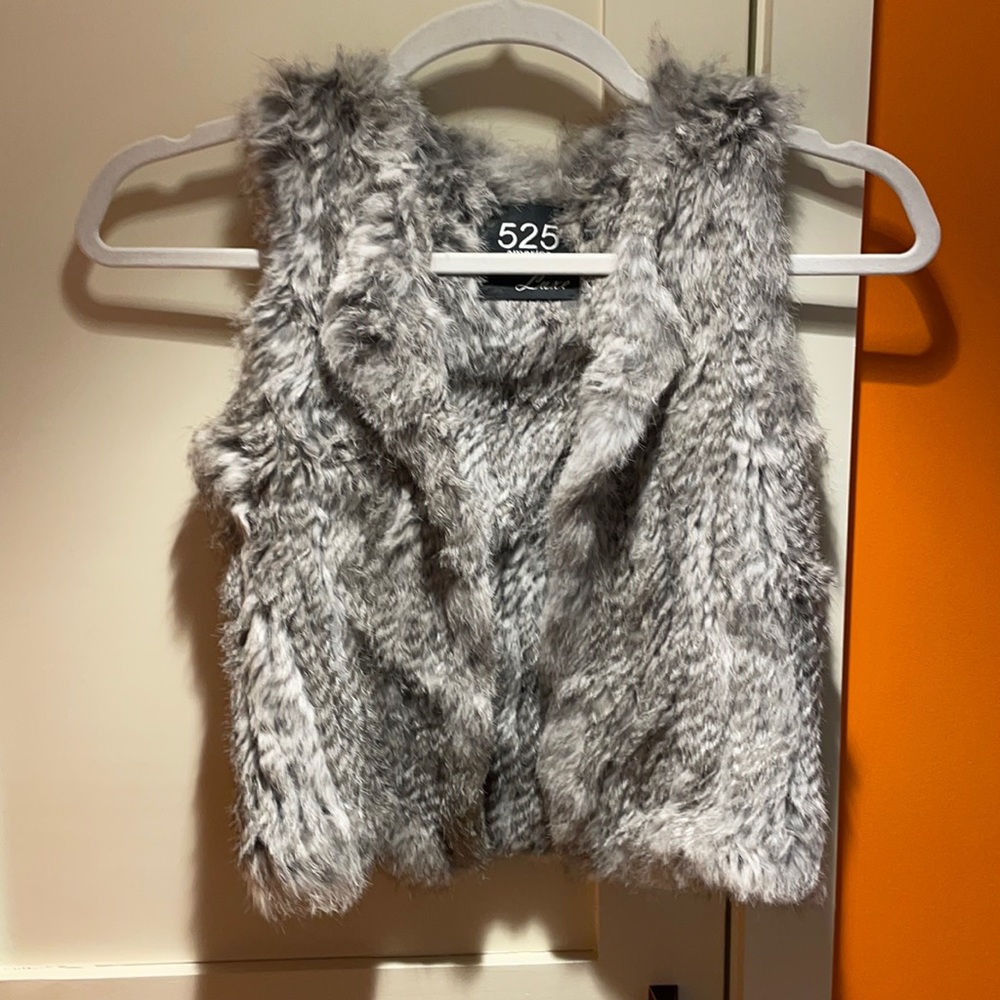 525 america luxe rabbit fur vest